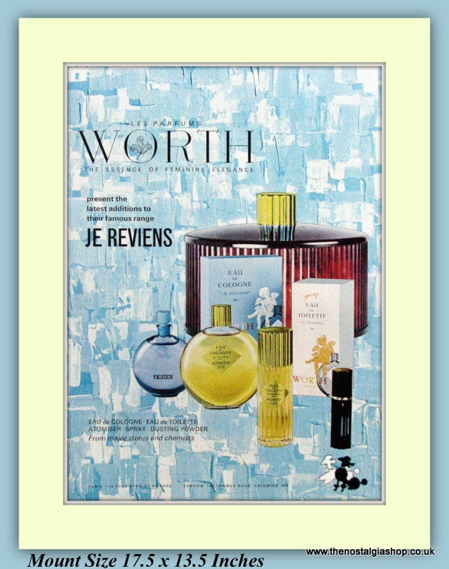 Worth Je Reviens Perfumes Original Advert 1966 ref AD9226 The