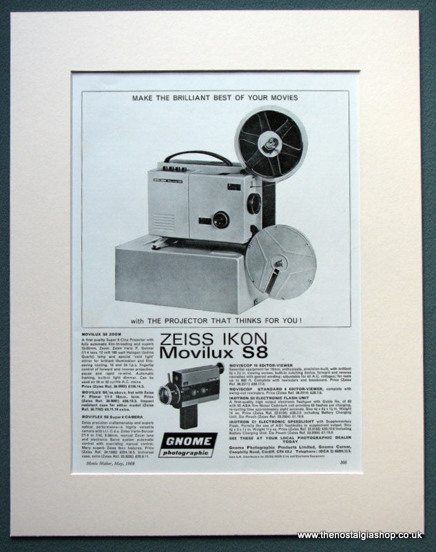 Zeiss Ikon Movilux S8 1968 Original Advert (ref AD1072) – The