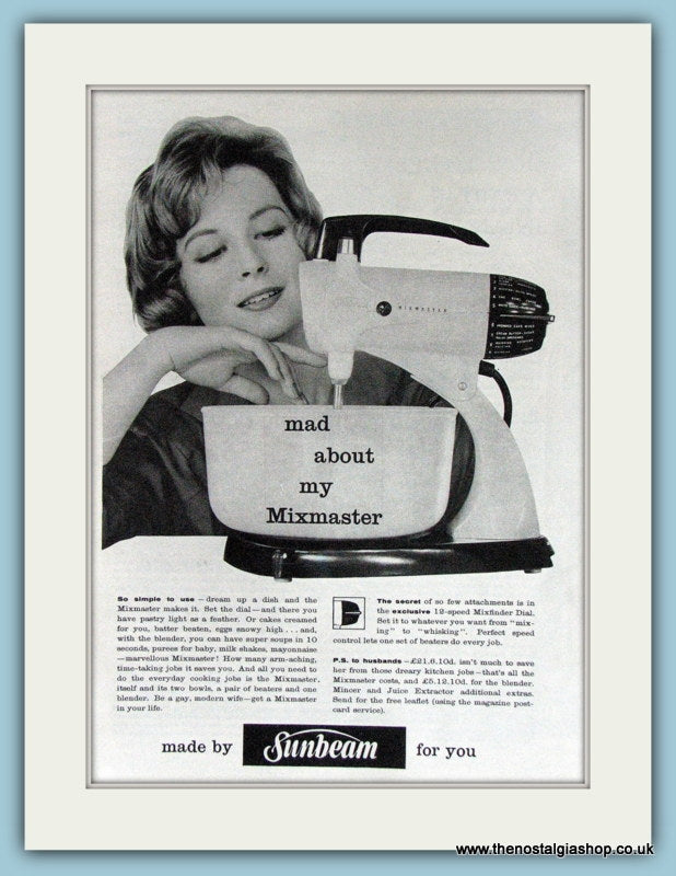 Sunbeam Mixmaster - VINTAGE POSTER