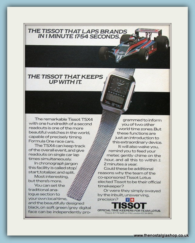 Tissot Watches. Original Advert 1970 s ref AD6125 The