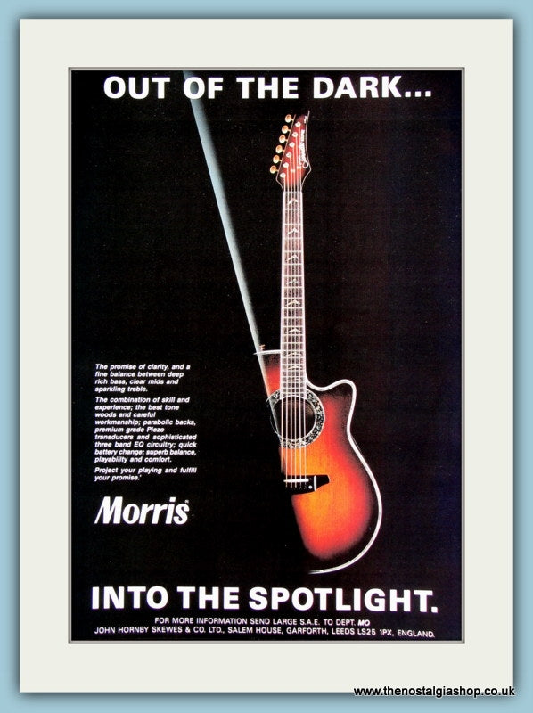 Morris, Tornado Eclipse Guitar. Original Advert 1991 (ref AD2212