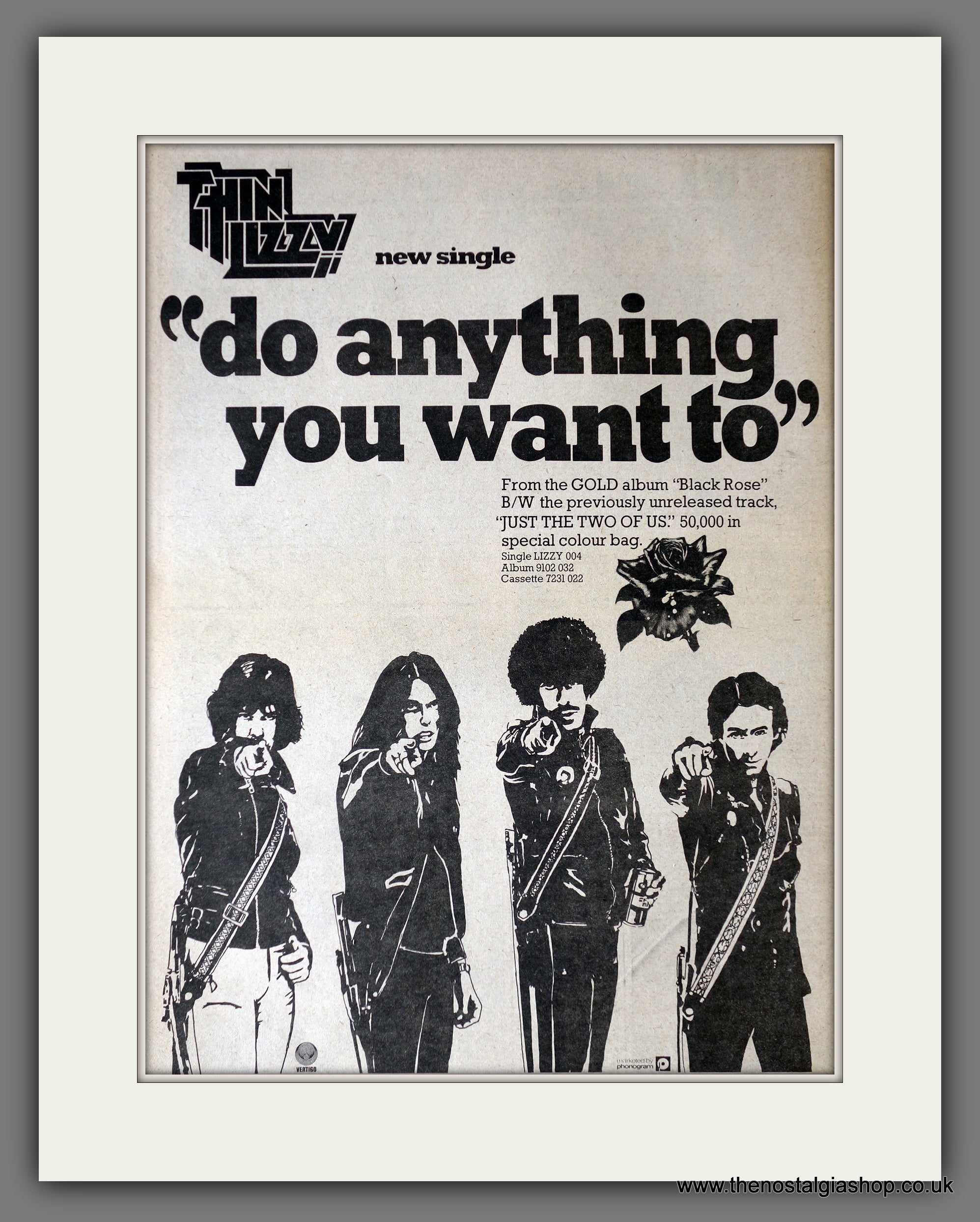 Thin Lizzy. Do Anything You Want To. Original Advert 1979 (ref