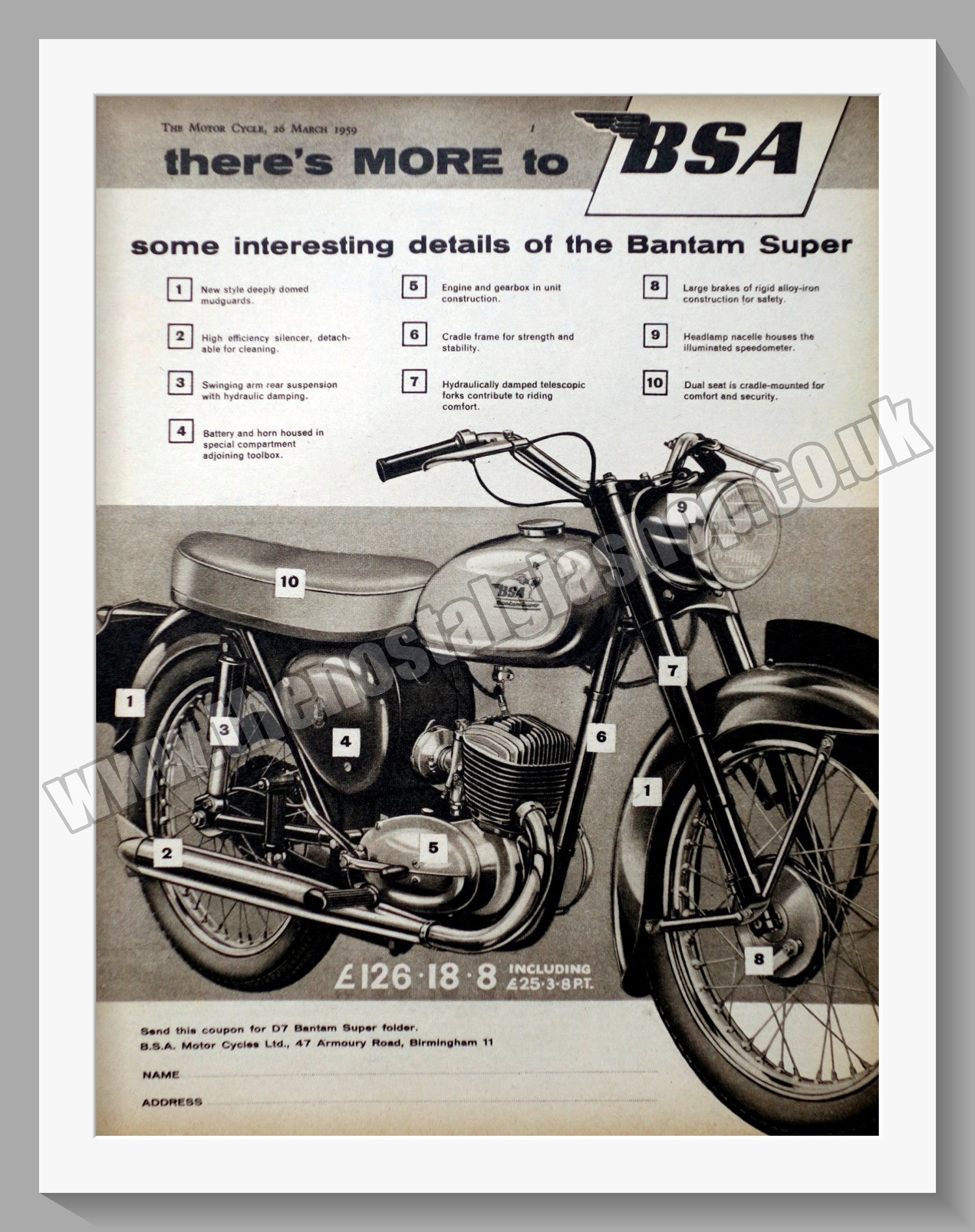 bsa bantam motorbike