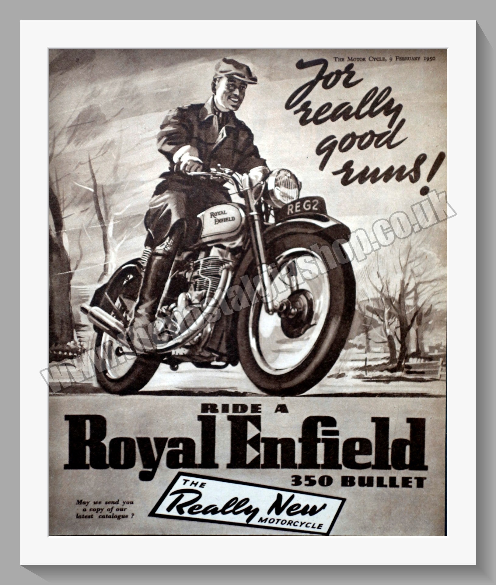 Royal Enfield 1950 Advertisement - 350 Bullet