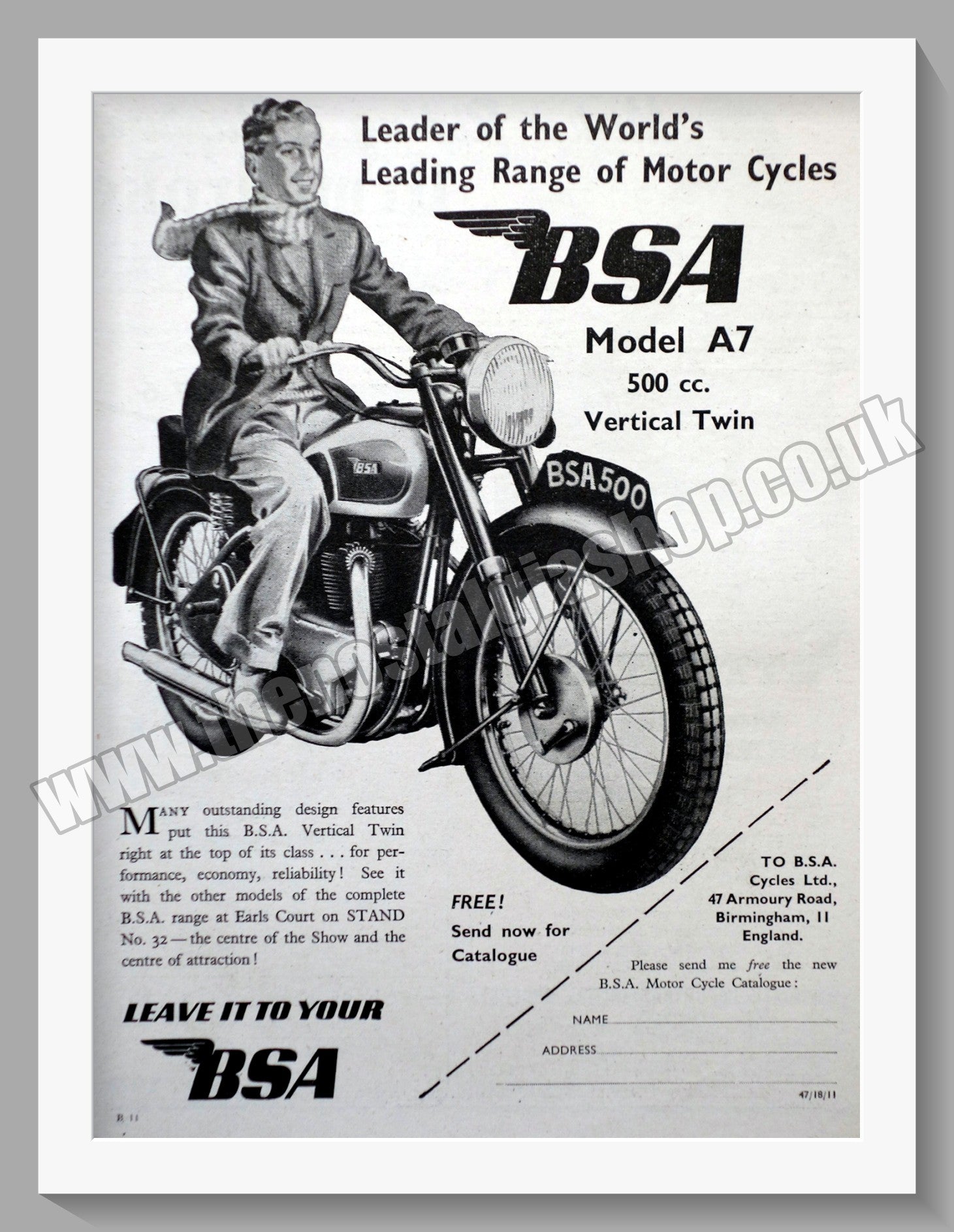 Bsa 500cc store