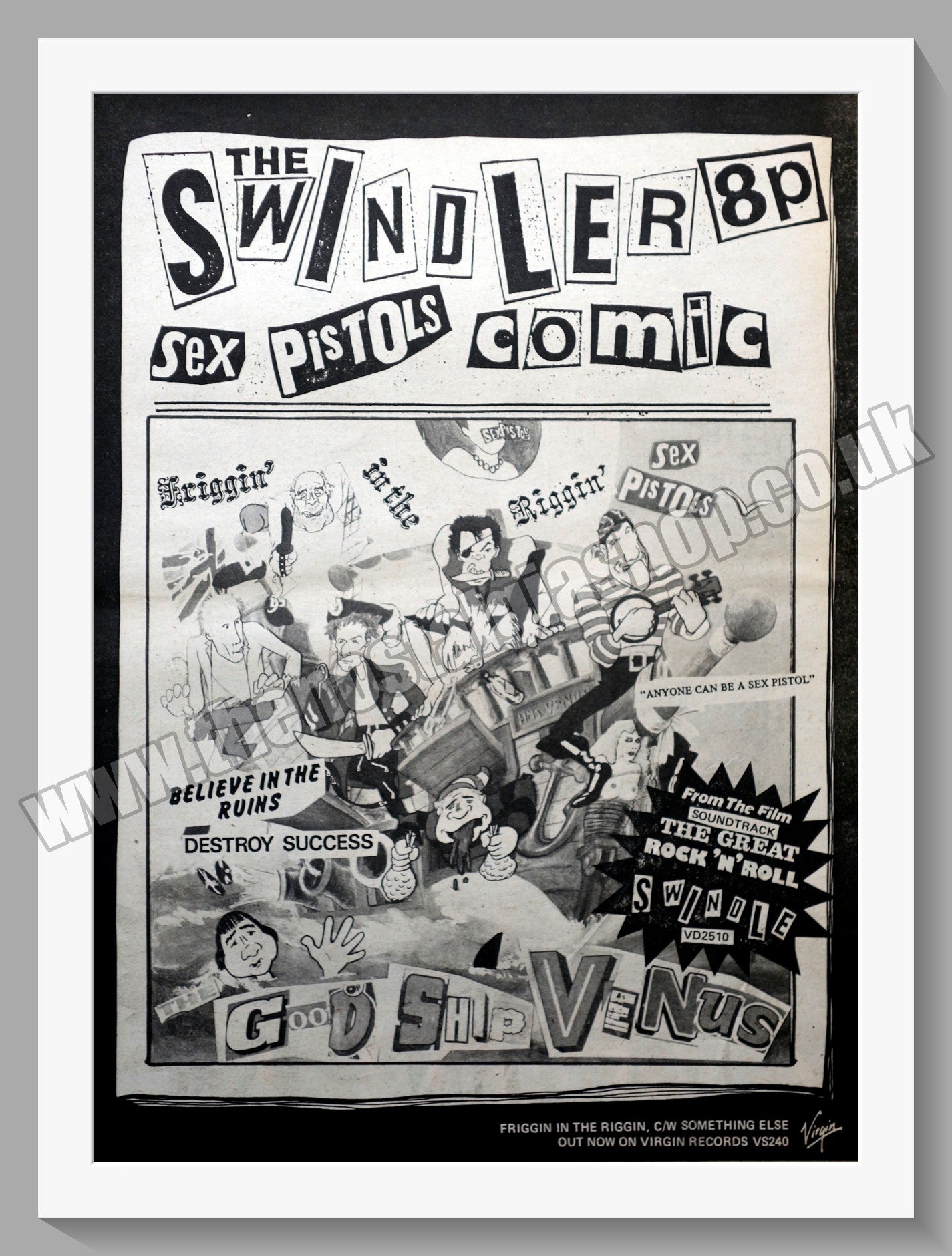 Sex Pistols The Swindler. Original Vintage Advert 1979 (ref AD14708) – The  Nostalgia Shop