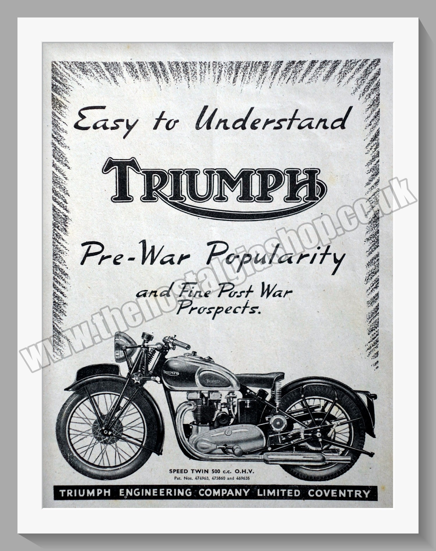 Triumph 500cc shop