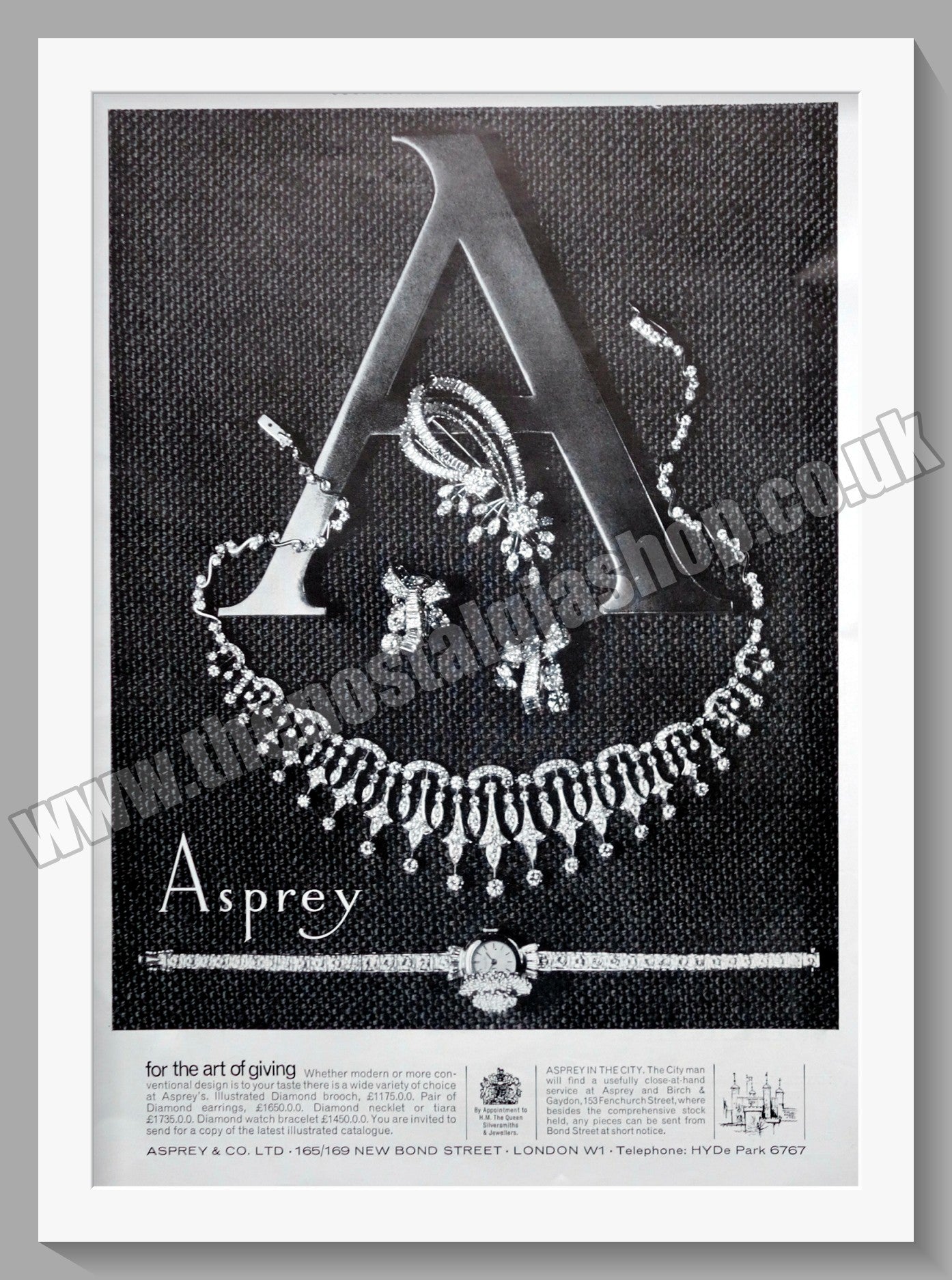 Asprey Jewellery. Original Advert 1964 (ref AD300894) – The