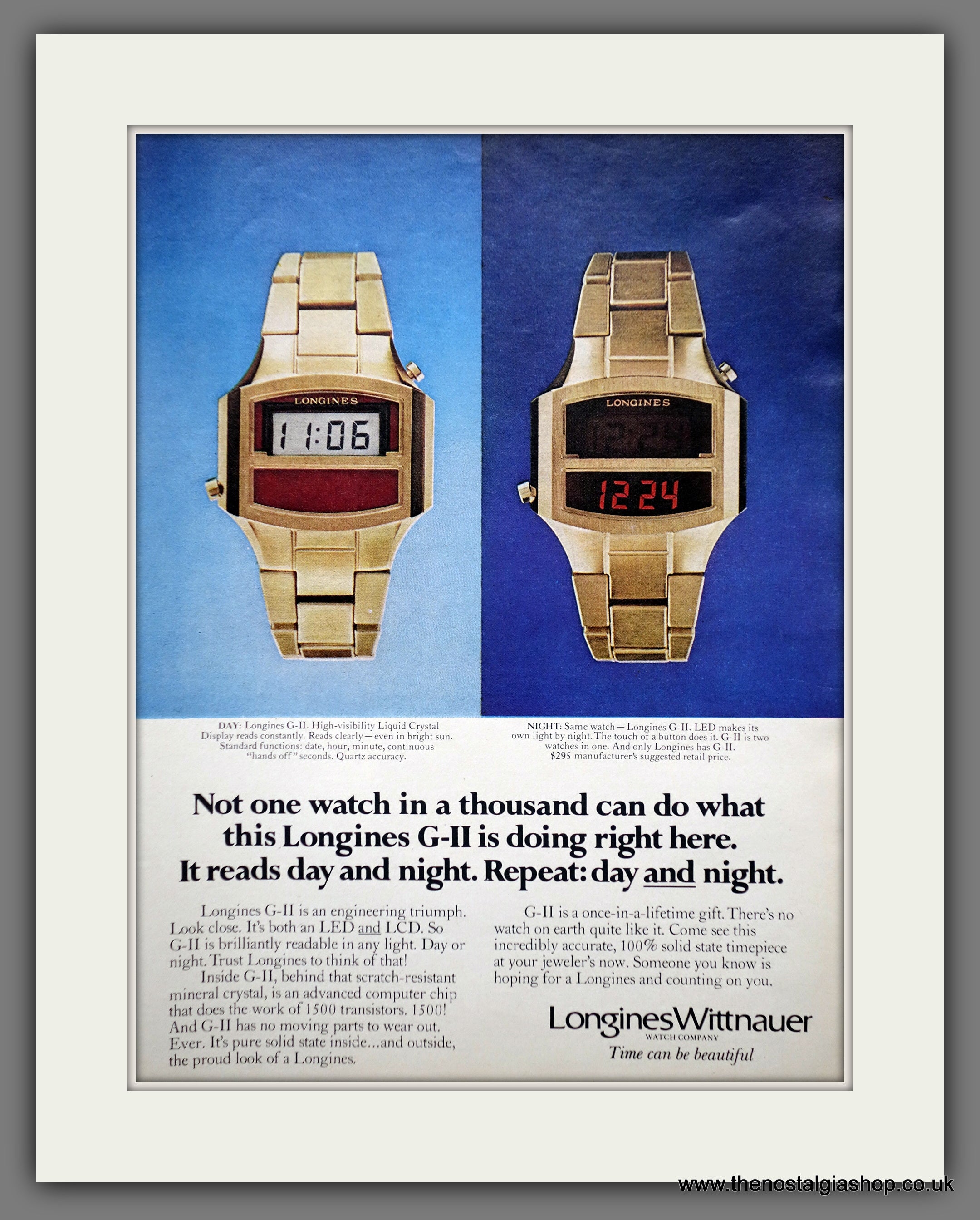 Longines Wittnauer Watches. Original Advert 1976 (ref AD60899
