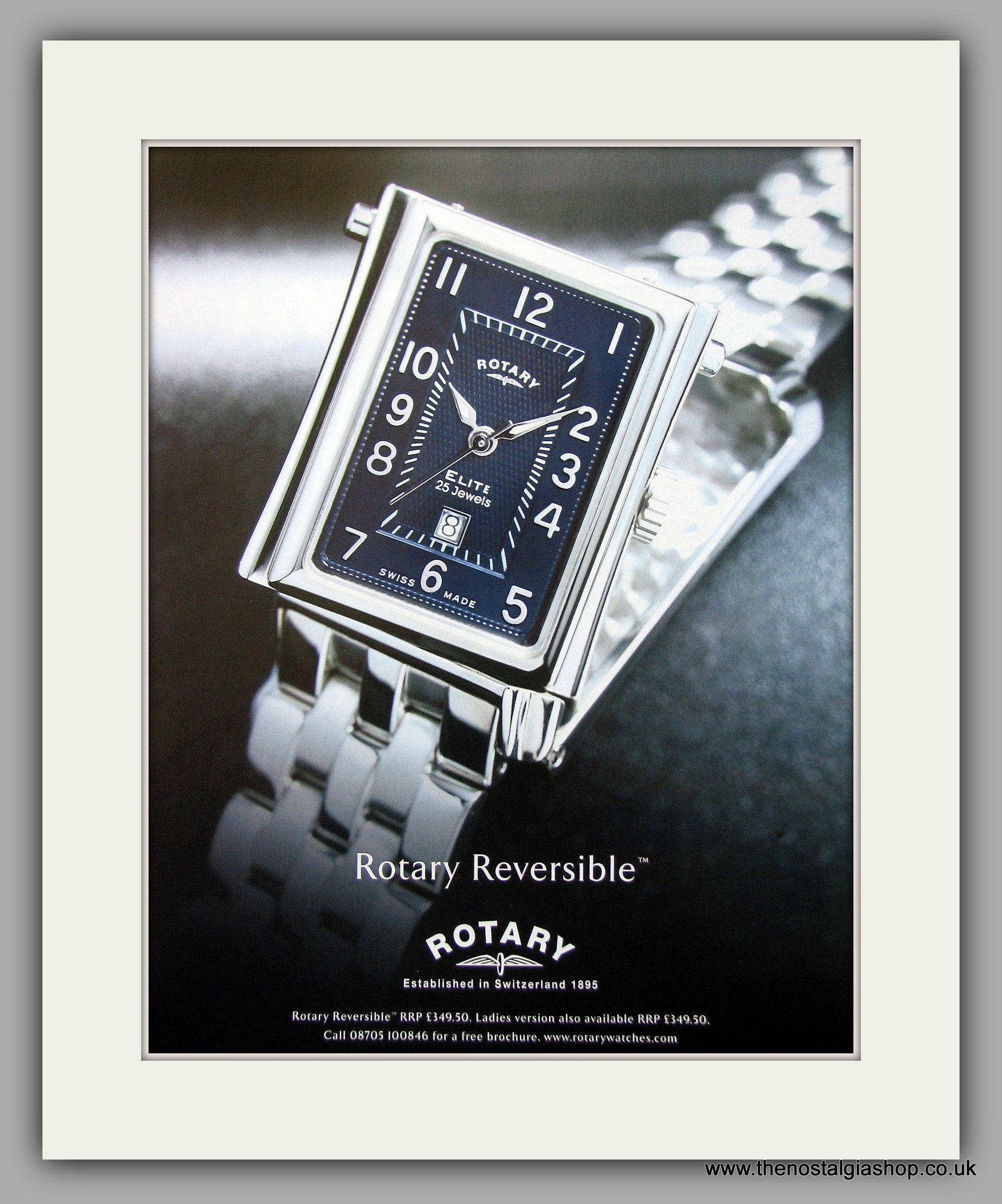 Rotary Reversible Watch Original Advert 2002 ref AD6907 The