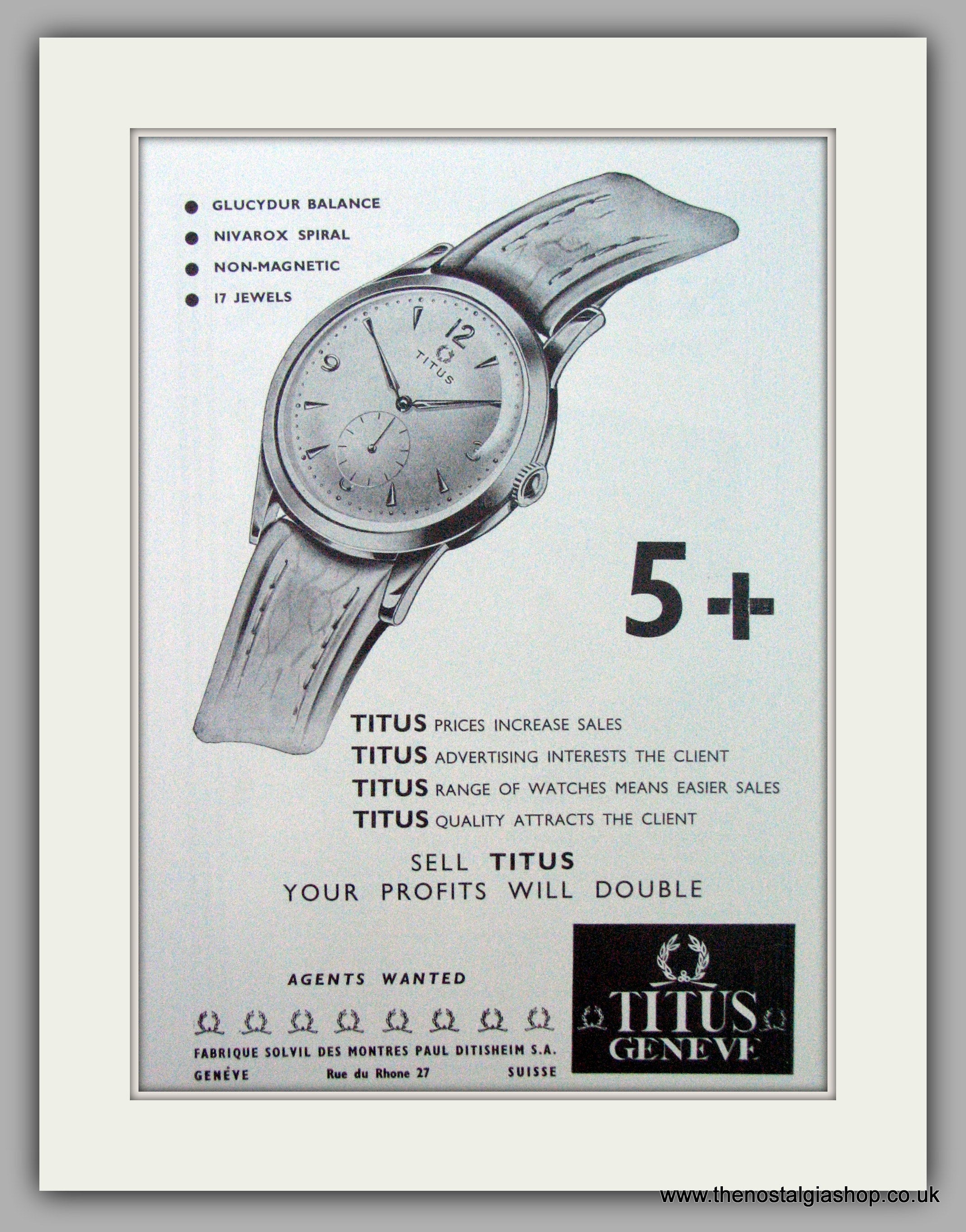 Titus montre discount