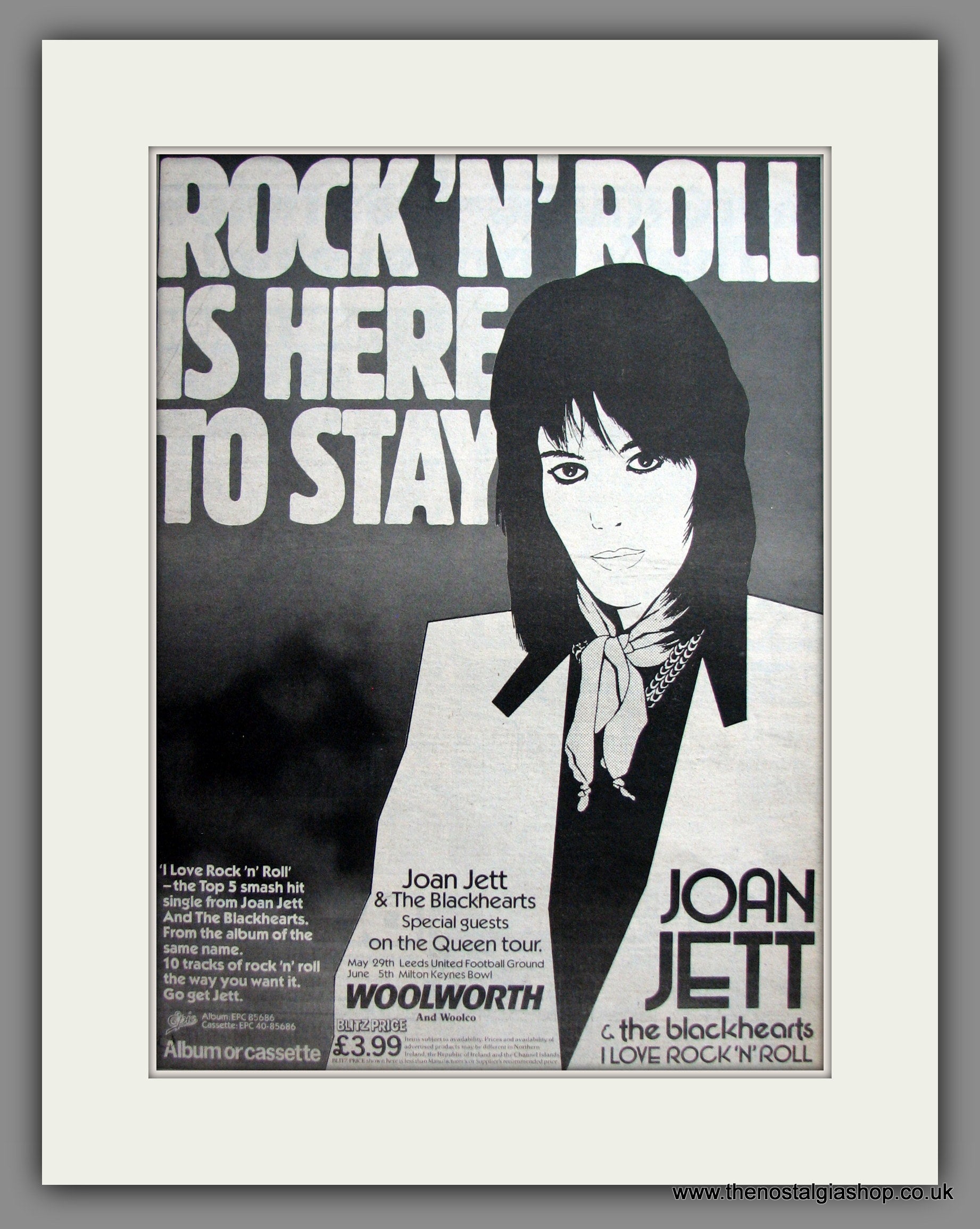 Joan Jett & The Blackhearts I Love Rock-n-Roll. Original Advert 1982 (ref  AD12497)