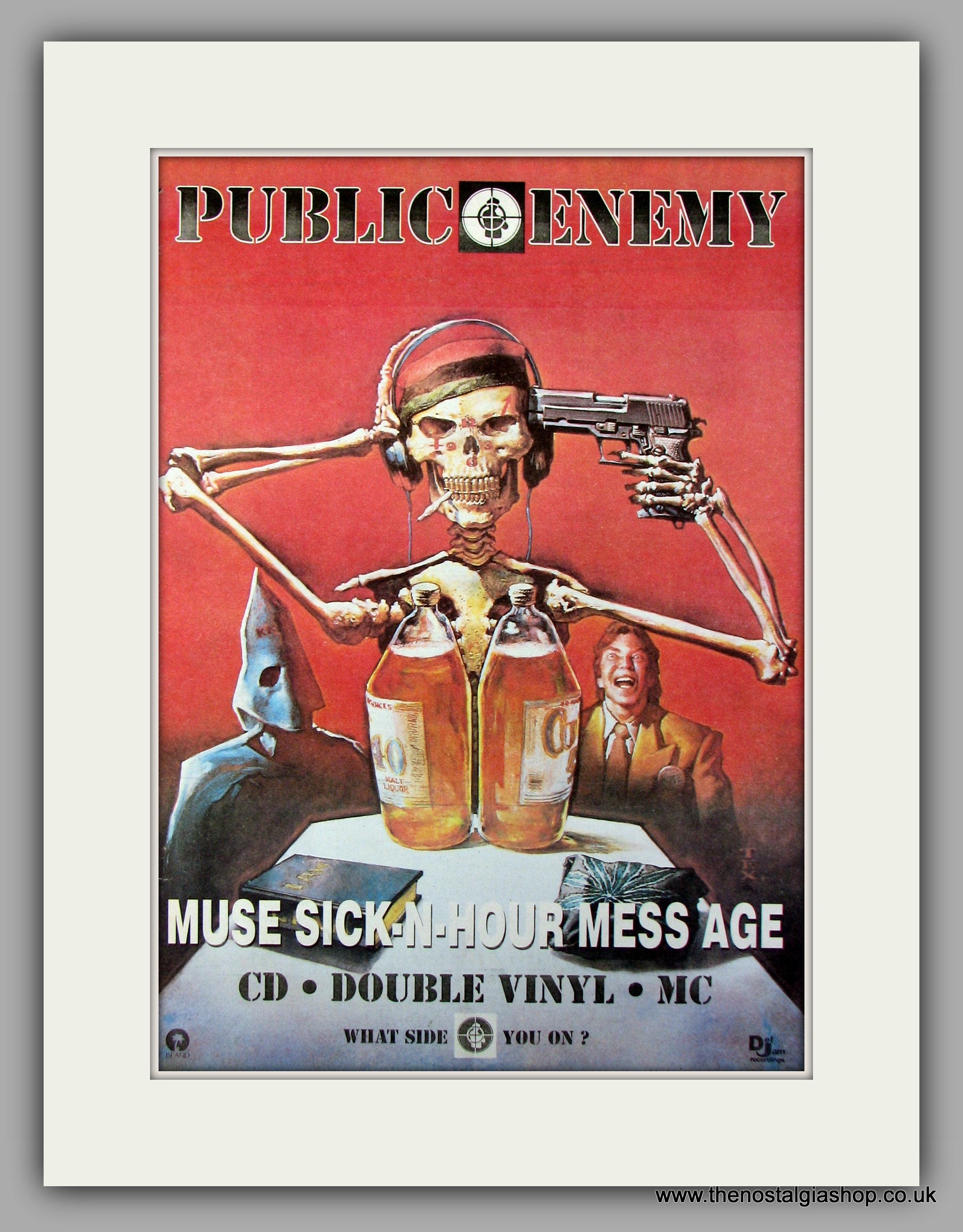 Public Enemy Muse Sick N Hour Mess Age. Original Vintage Advert