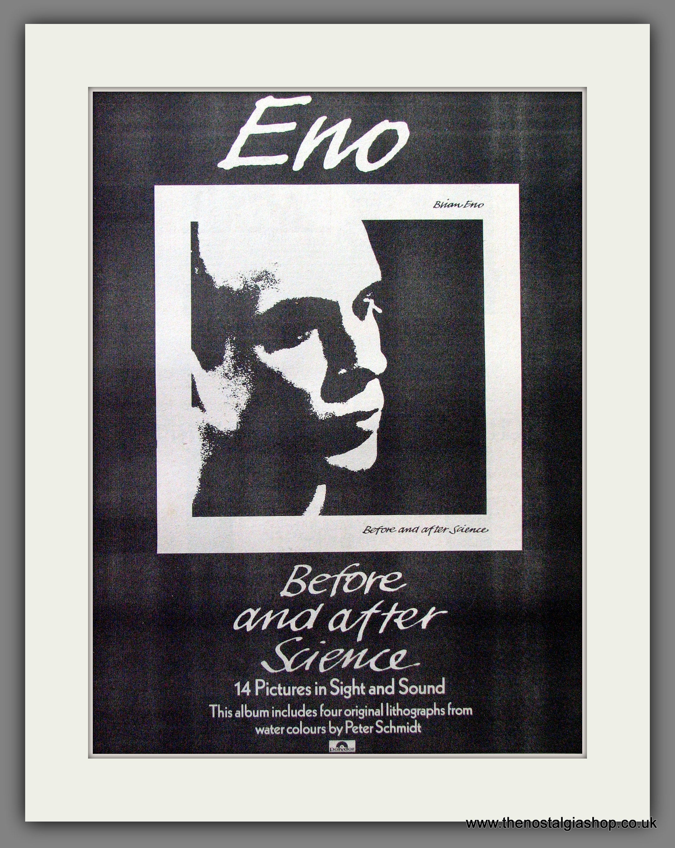 Eno Before And After Science. Original Advert 1977 (ref AD12899