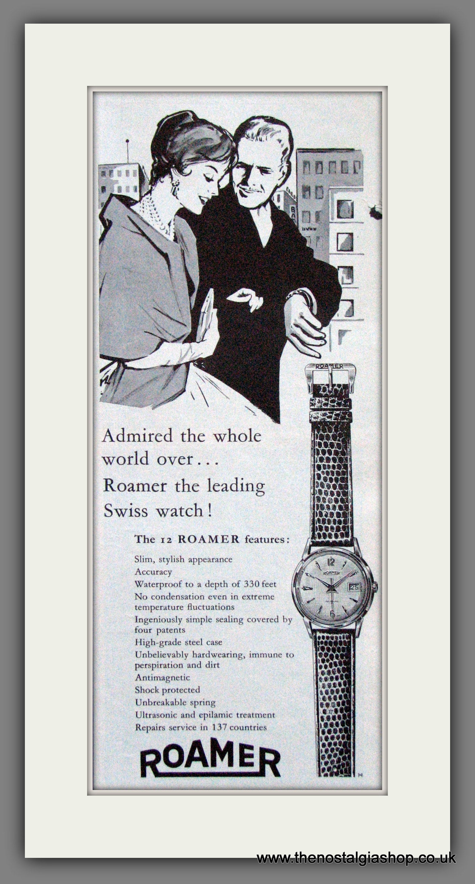 Roamer Swiss Watches. Original Advert 1964 ref AD200329 The