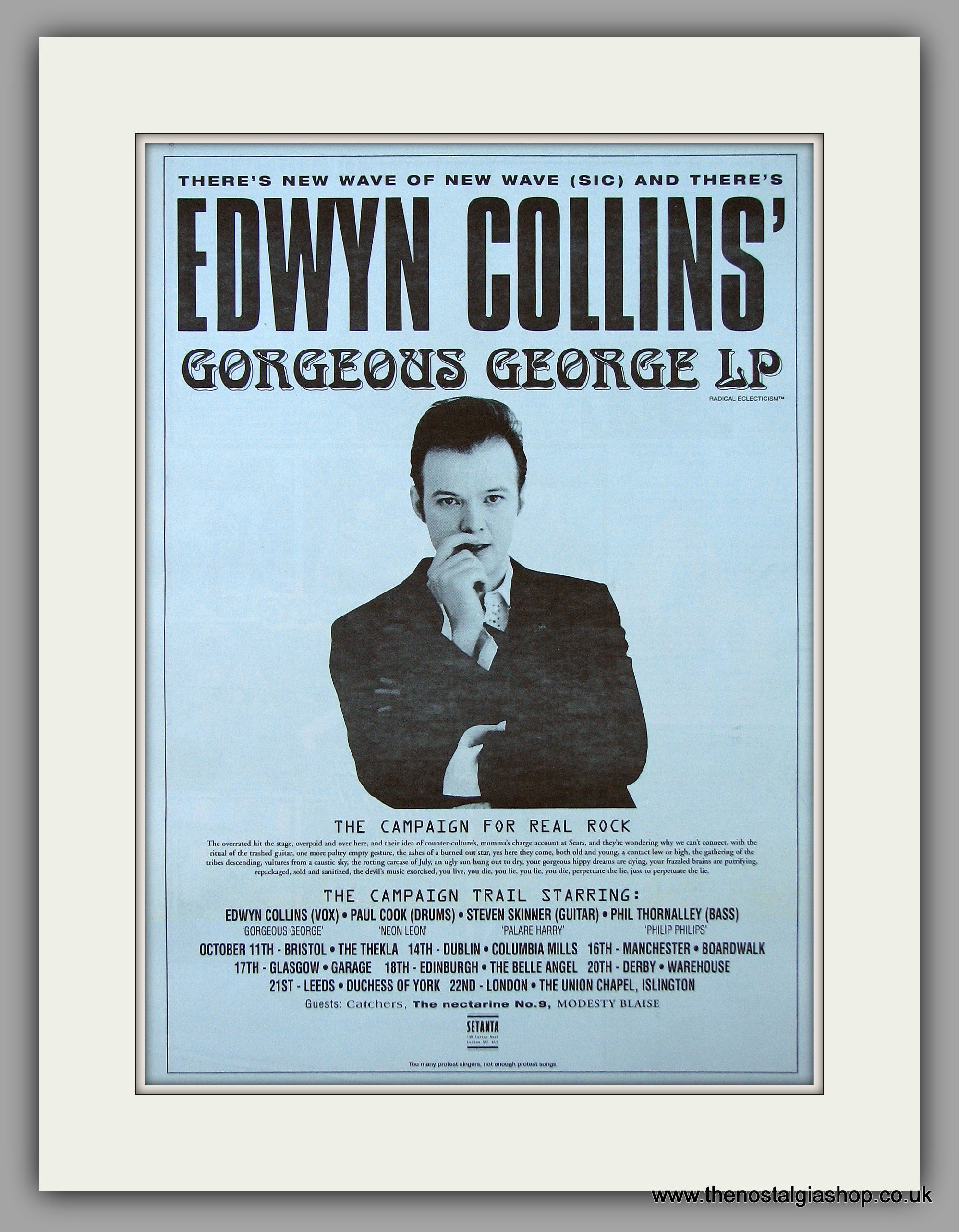 Edwyn Collins - Gorgeous George. Original Vintage Advert 1994 (ref