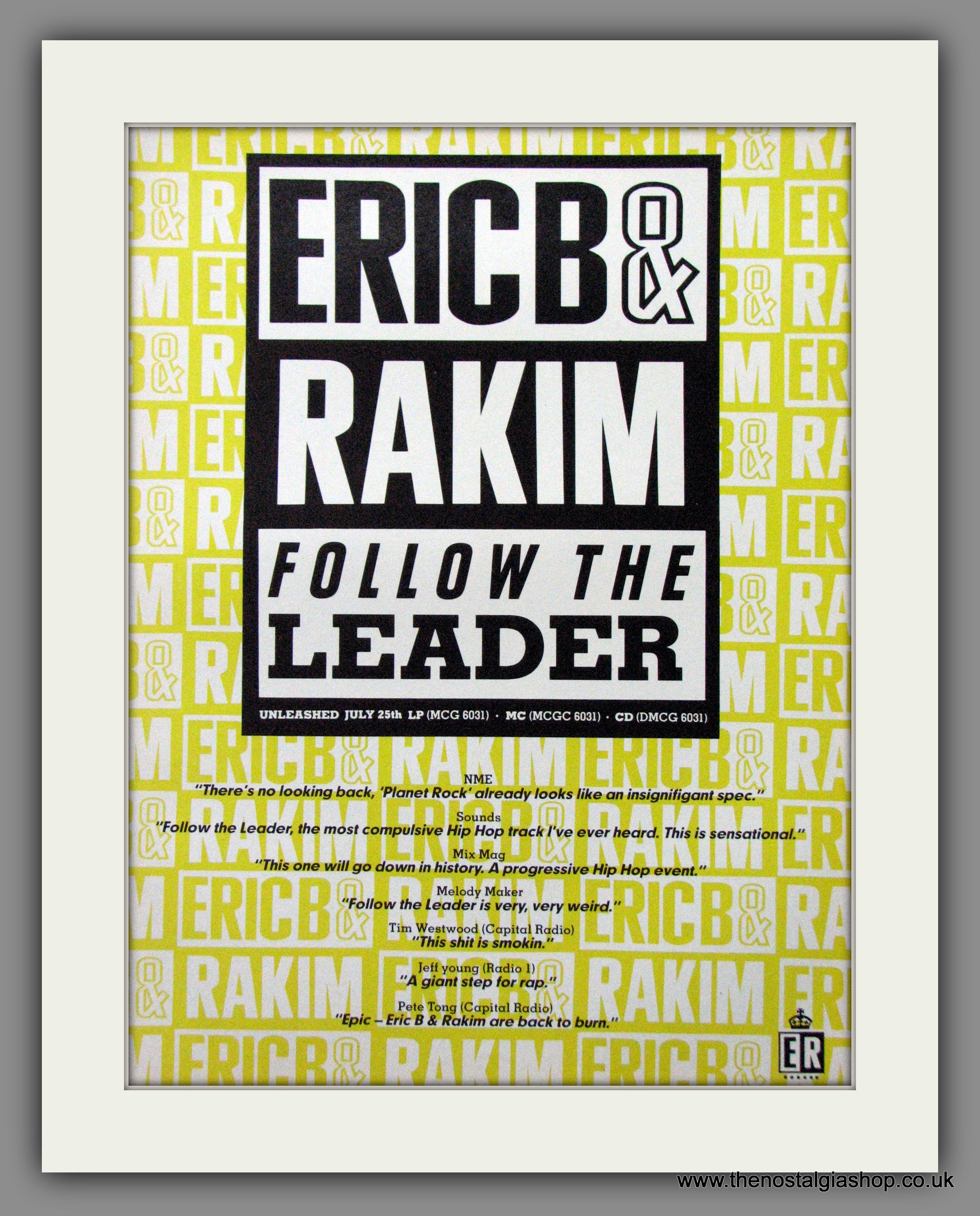 Eric B & Rakim - Follow The Leader. Original Advert 1988 (ref AD50261 ...