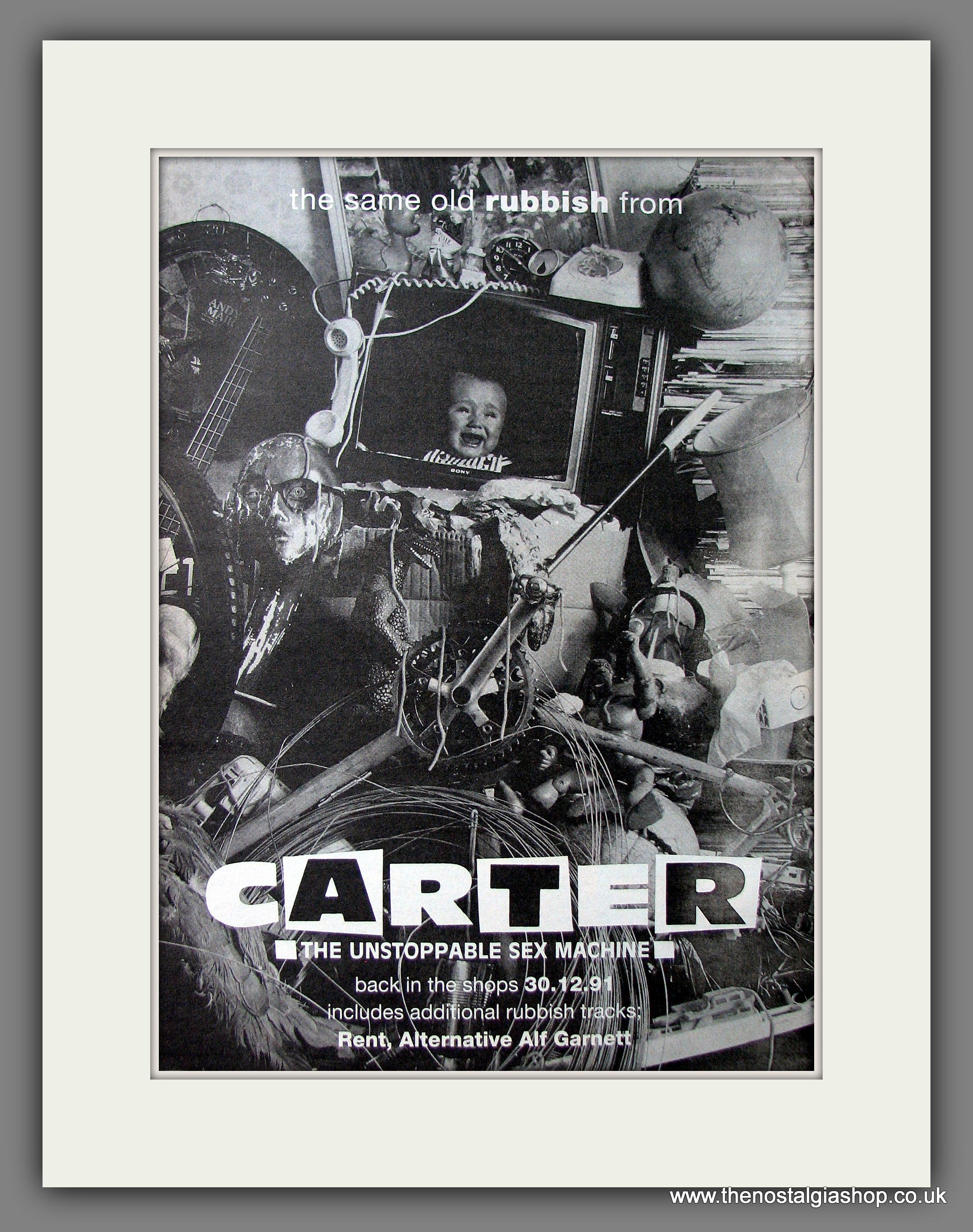 Carter The Unstoppable Sex Machine. Original Advert 1991 (ref AD13659) –  The Nostalgia Shop