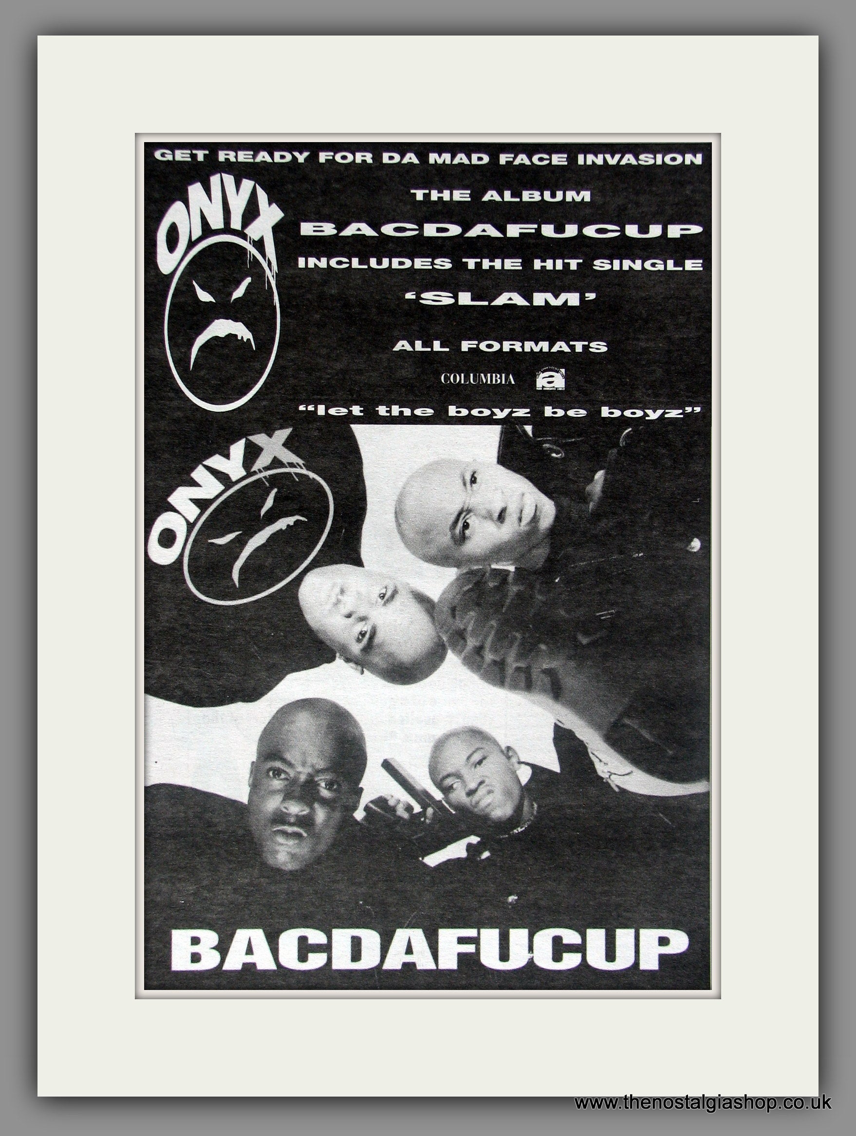 ONYX. Bacdafucup. Vintage Advert 1993 (ref AD51119) – The Nostalgia Shop