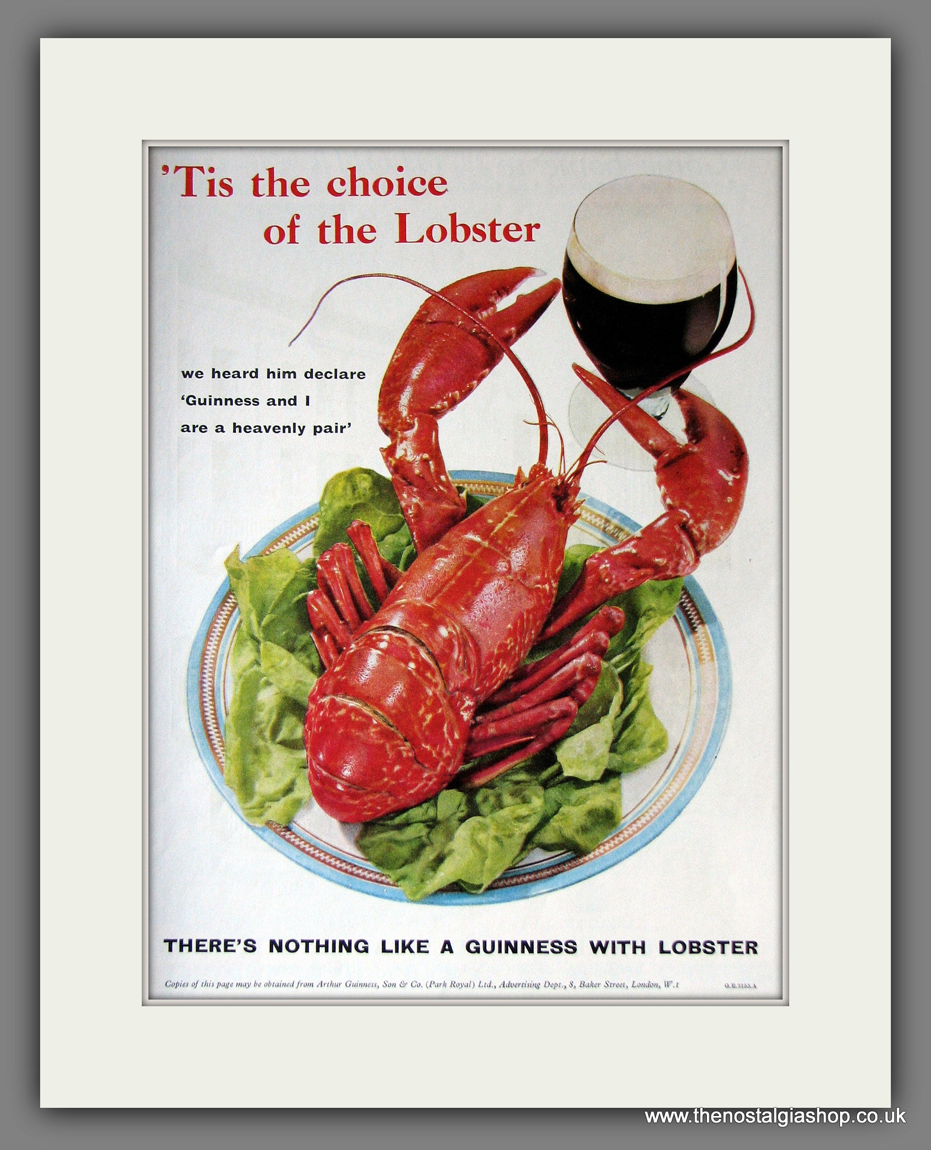 Guinness lobster 2025