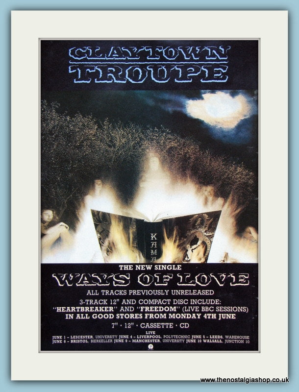 Claytown Troupe Ways Of Love Original Music Advert 1990 (ref AD3742)