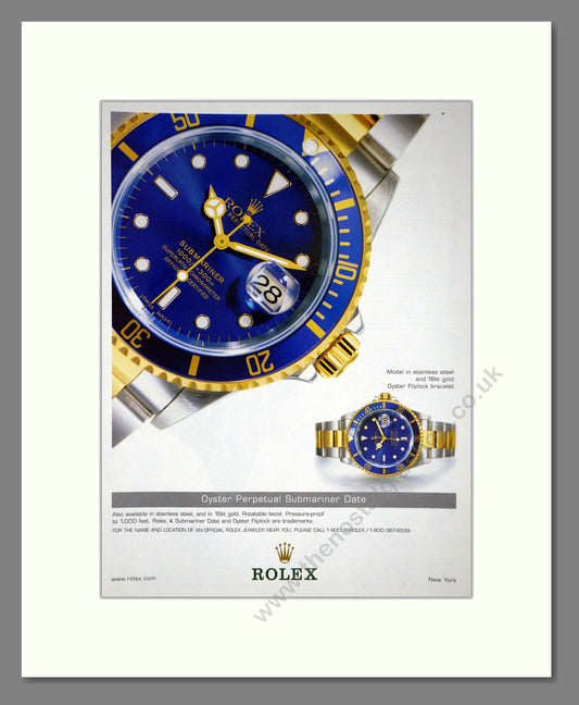 Rolex Oyster Perpetual Submariner Date. Original Advert 2003 (ref AD63137)