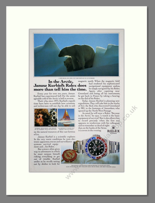 Rolex GMT Master Chronometer. Janusz Kurbiel. Original Advert 1993 (ref AD63148)