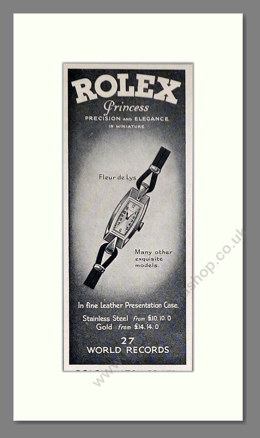 Rolex Princess. Original Advert 1935 (ref AD63157)