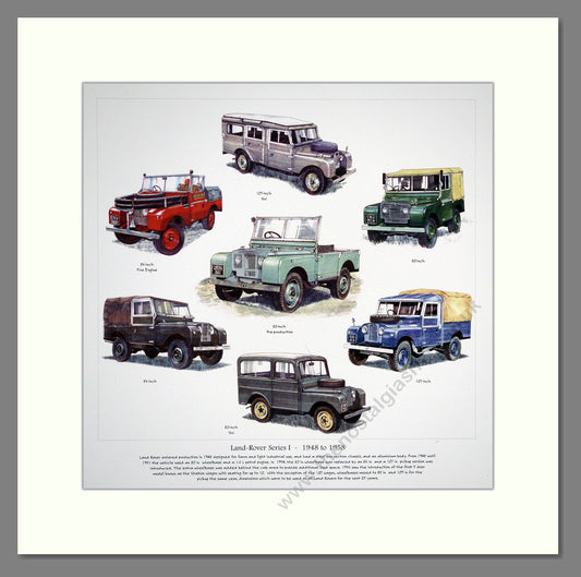 Land Rover Series I 1948-1958 Mounted Print.