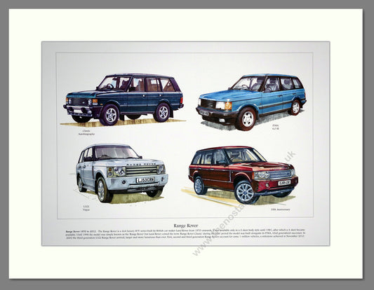 Range Rover.  Mounted Print