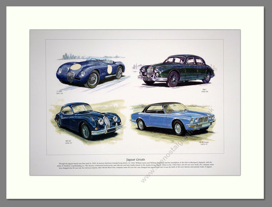 Jaguar Greats  Mounted Print