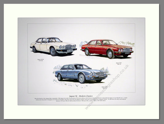 Jaguar  XJ  Modern Classics  Mounted Print