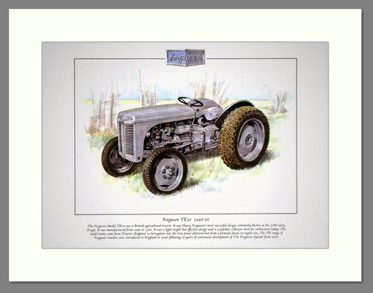 Ferguson TE20 1946-56 Tractor. Mounted Print.