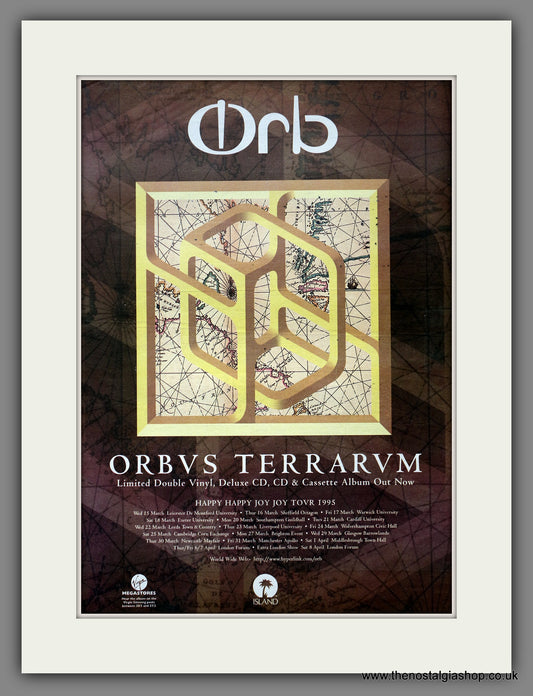 Orb Orbvs Terrarvm. Original Advert 1995 (ref AD15632)