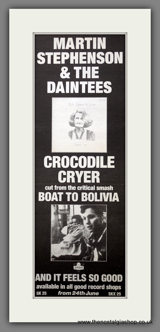 Martin Stephenson. Crocodile Cryer. Original Advert 1986 (ref AD200777)