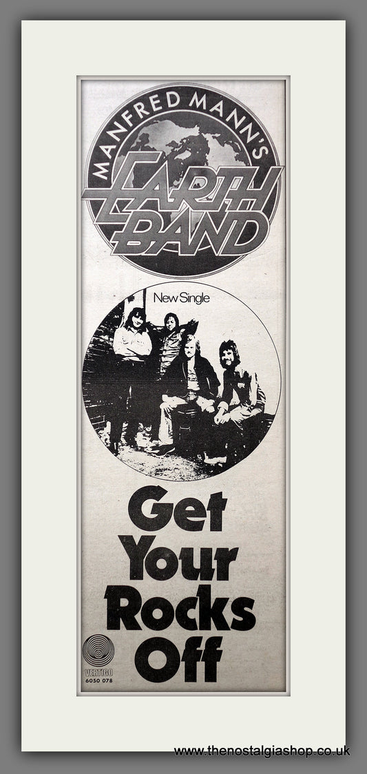 Manfred Mann's Earth Band. Get Your Rocks Off. Original Advert 1973 (ref AD200784)