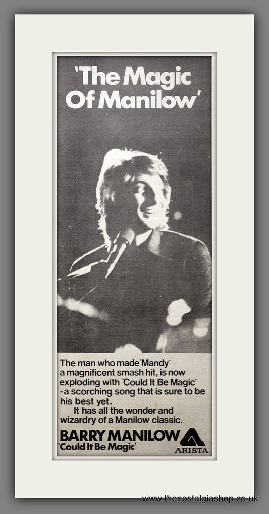 Barry Manilow Could It Be Magic. Original Advert 1975 (ref AD200789)