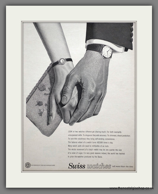 Swiss Watches. Original Advert 1963 (ref AD61201)