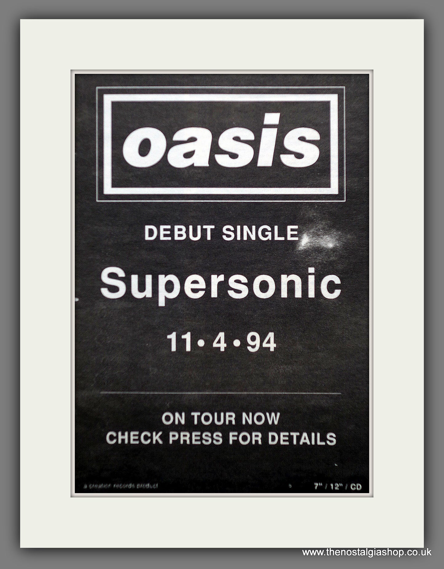 Oasis Supersonic Debut Single Original Advert 1994 Ref Ad55188