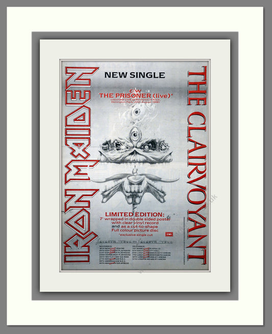 Iron Maiden The Clairvoyant. 1988 Large Original Advert (ref AD15662)