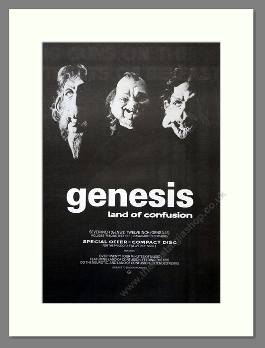 Genesis Land Of Confusion. Original Vintage Advert 1986 (ref AD15668)