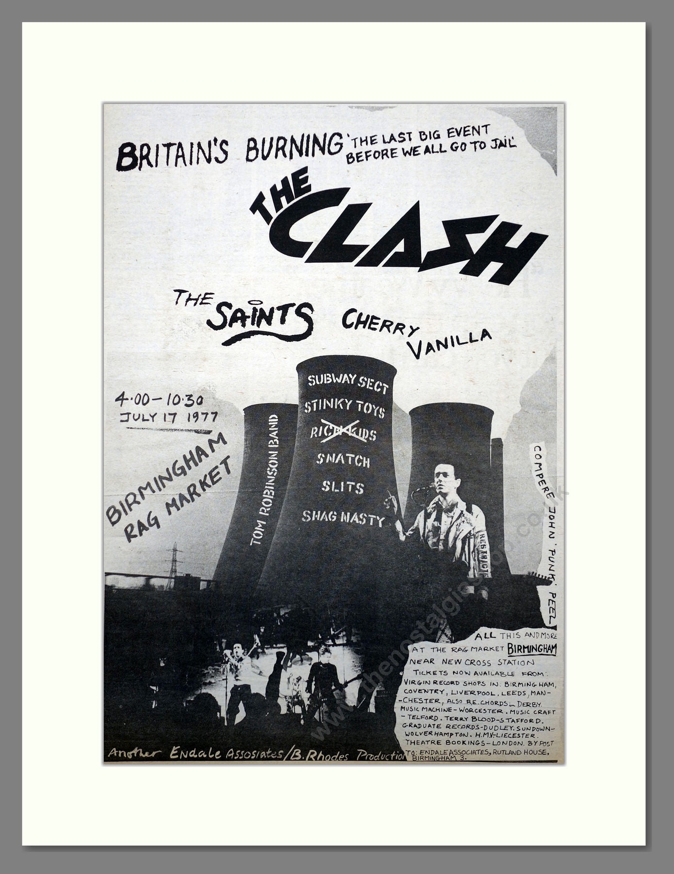 Clash (The) Britain's Burning. Original Advert 1977 (ref AD15679)