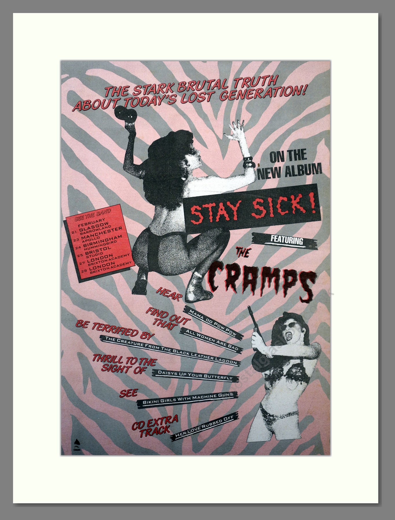 Cramps (The) Stay Sick. 1990 Large Original Advert (ref AD15682)