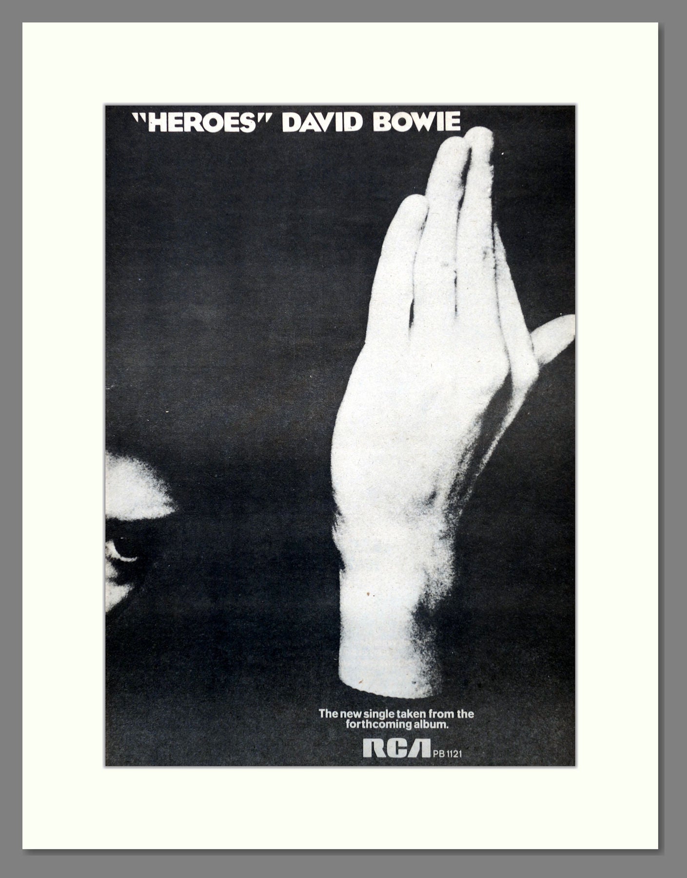 David Bowie Heroes. Original Advert 1977 (ref AD15705)