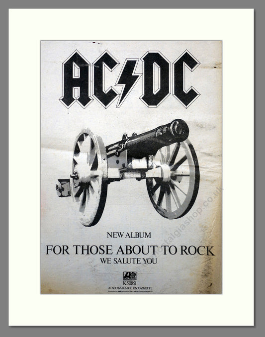 AC/DC For Those About To Rock. Large Original Advert 1981 (ref AD15731)