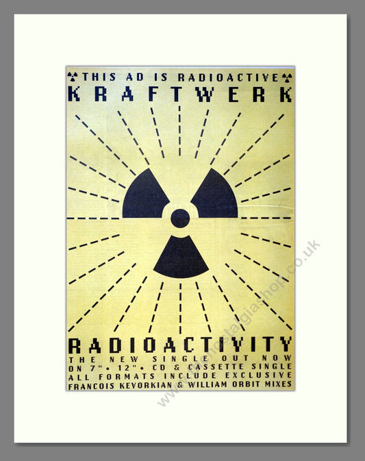 Kraftwerk - Radioactivity. Vintage Advert 1991 (ref AD18077)