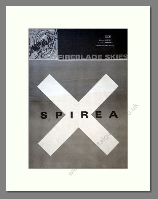 Spirea X - Fireblade Skies. Vintage Advert 1991 (ref AD18085)