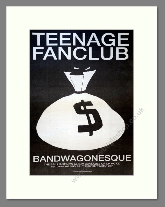 Teenage Fanclub - Bandwagonesque. Vintage Advert 1991 (ref AD18086)