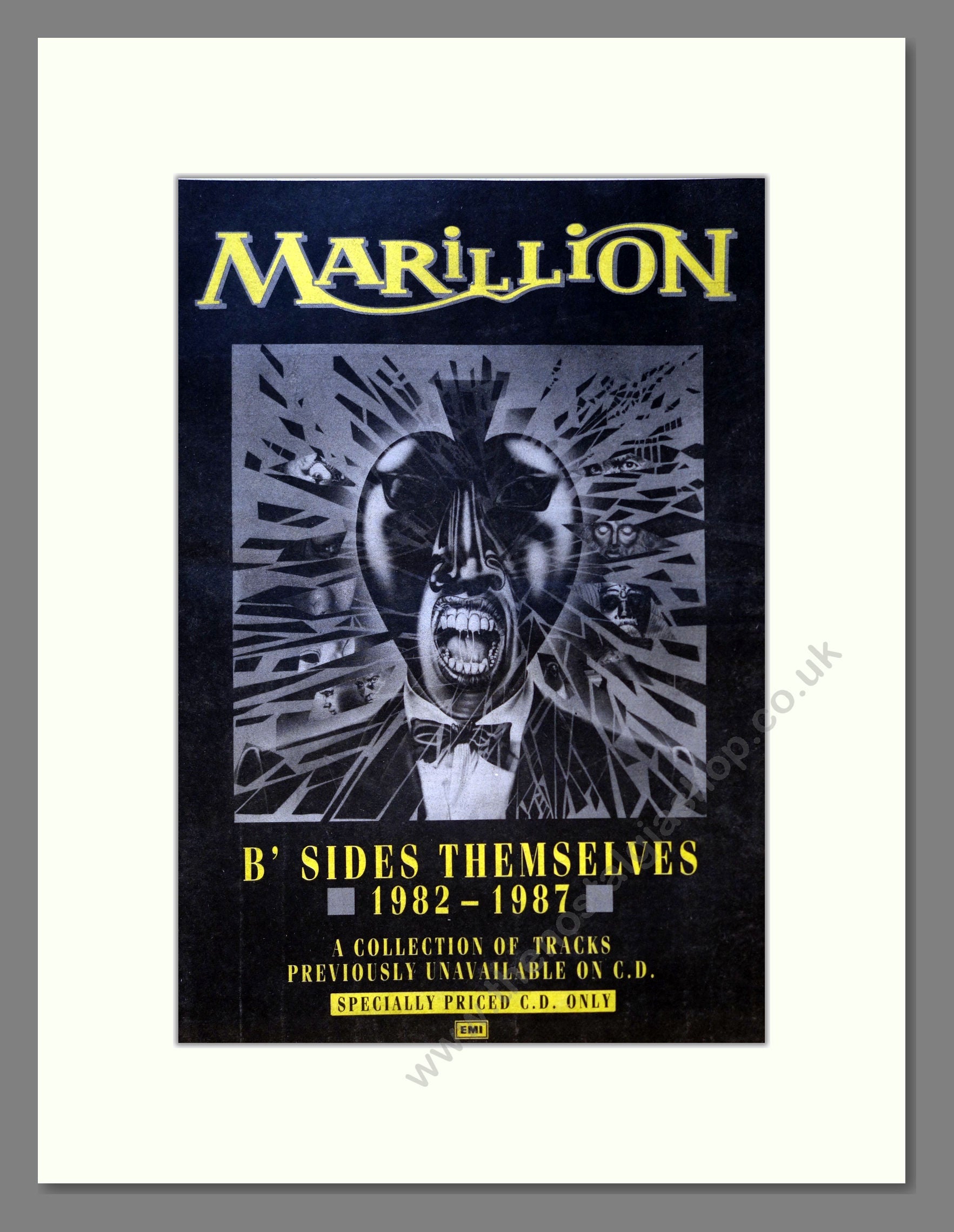 Marillion - B Sides Themselves. Vintage Advert 1988 (ref AD18094)