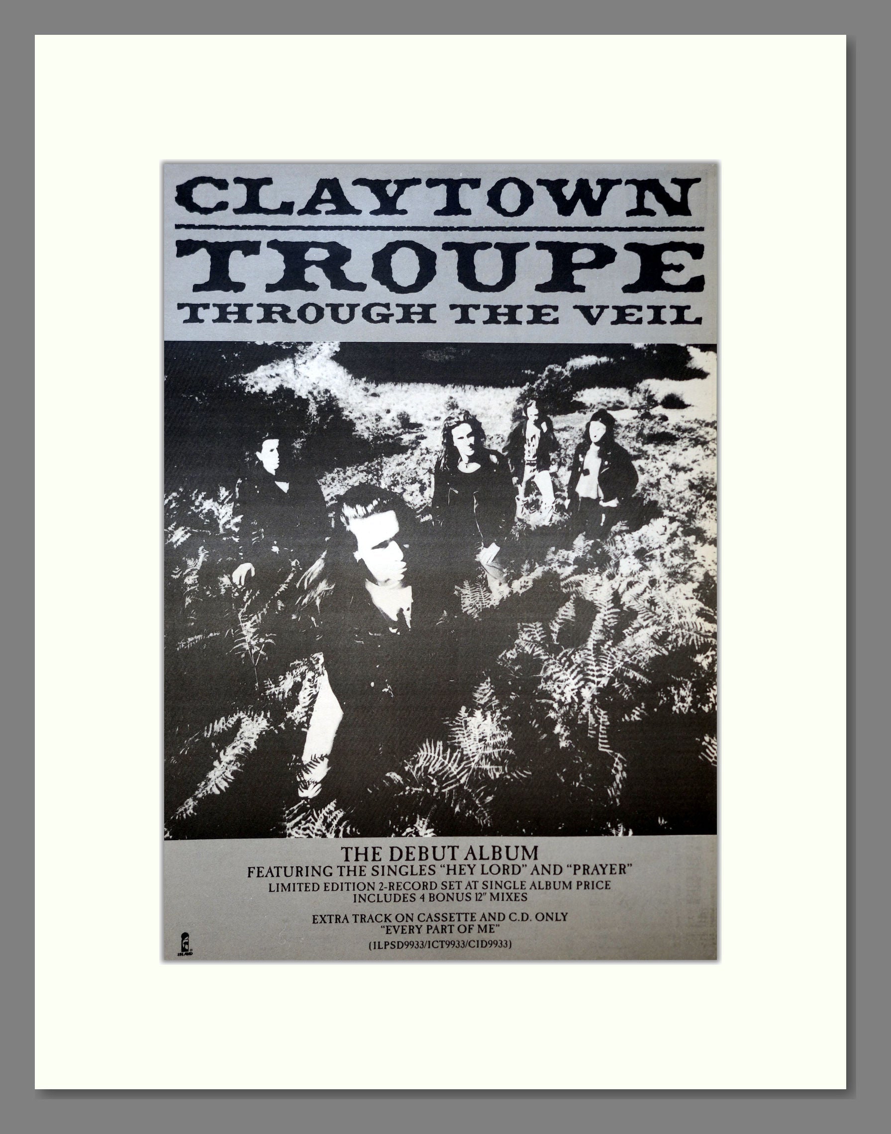 Claytown Troupe - Through The Veil. Vintage Advert 1989 (ref AD18097)